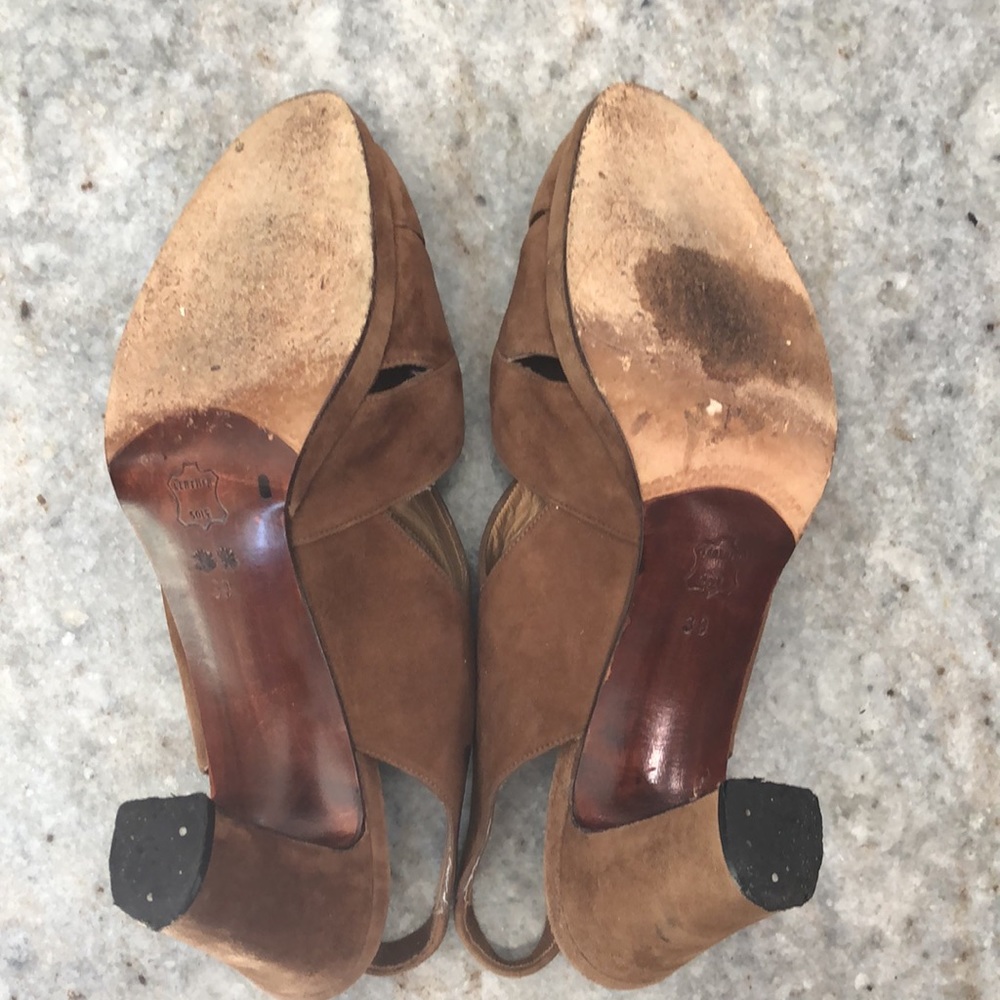 Vintage DIETER KUCKELKORN Special Edition Suede Slingback Heels - Picture 12 of 12